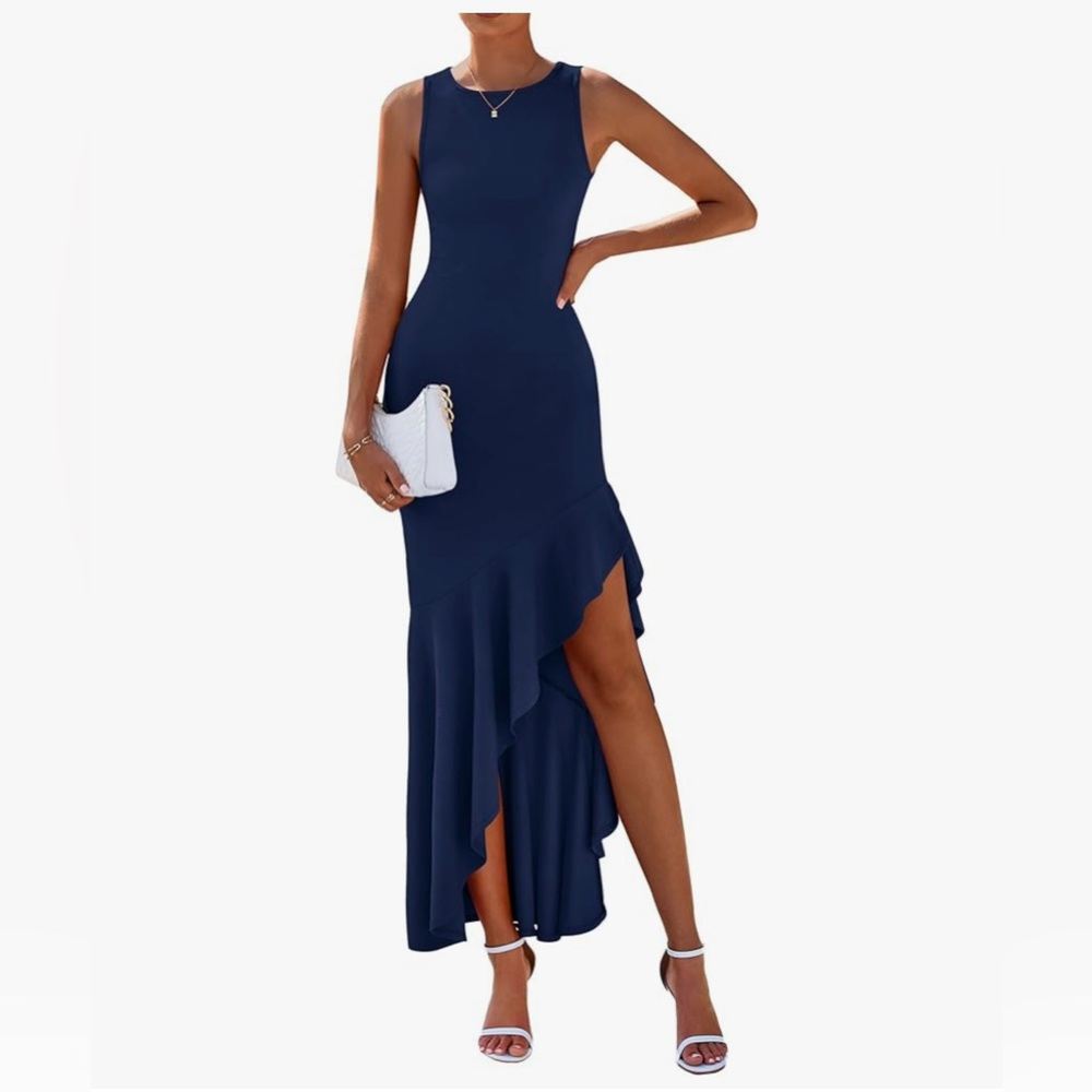 New with tags - Elegant Navy Blue Sleeveless Dress